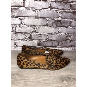 VERONICA BEARD Griffin Leopard Real Calf Fur Loafers Shoes Women Sz 41EU/10.5M